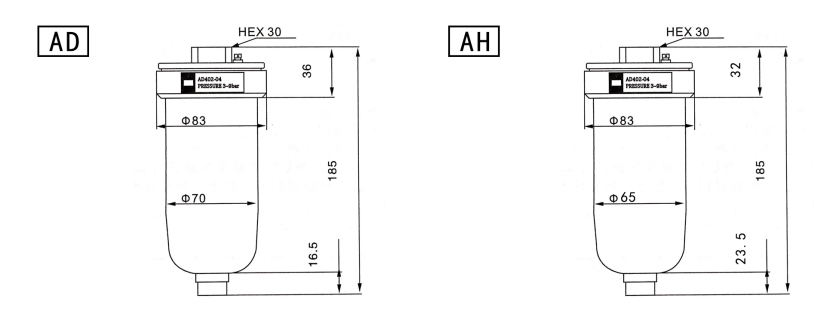 气源处理器一AD/AH系列末端自动排水器